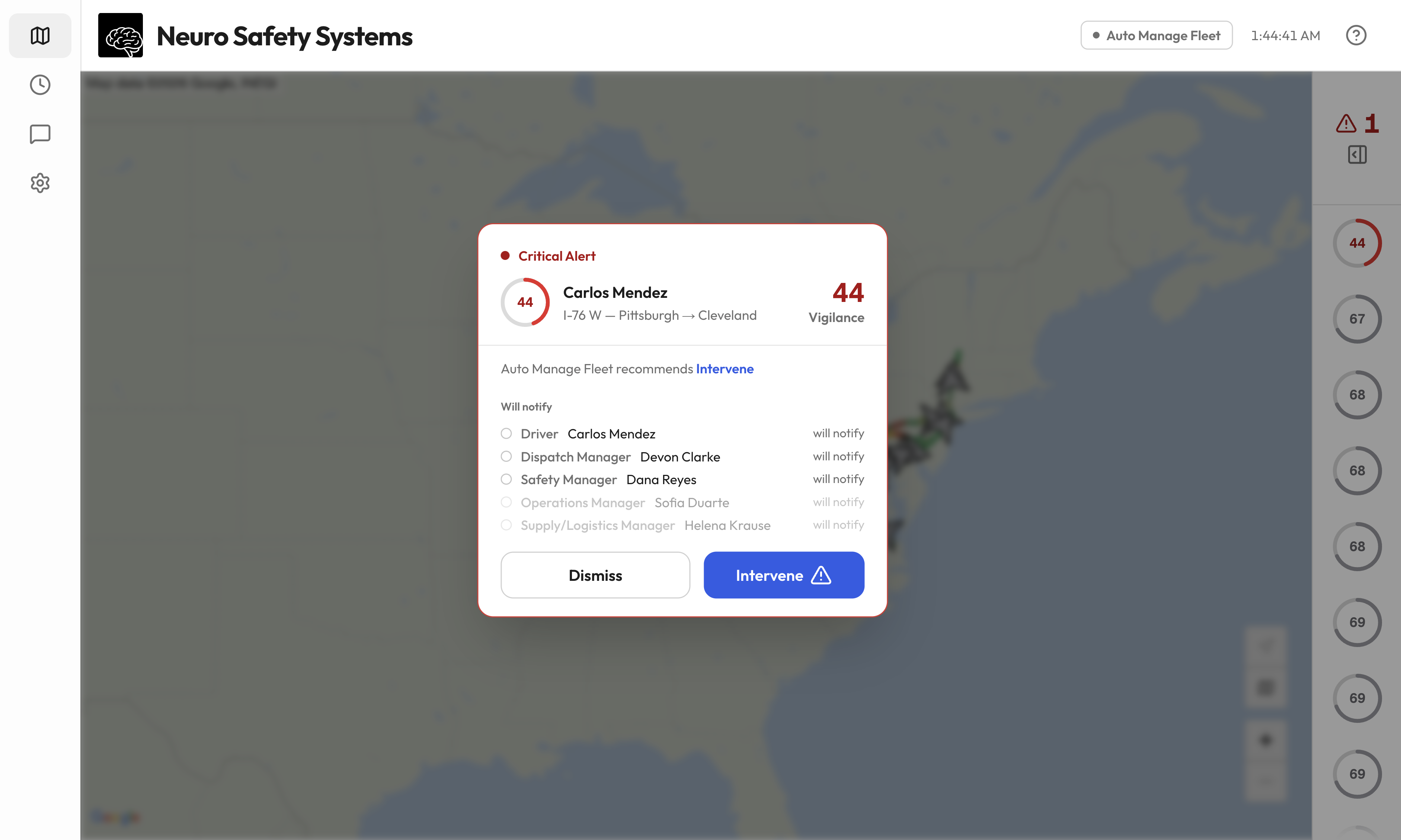 Fleet management demo